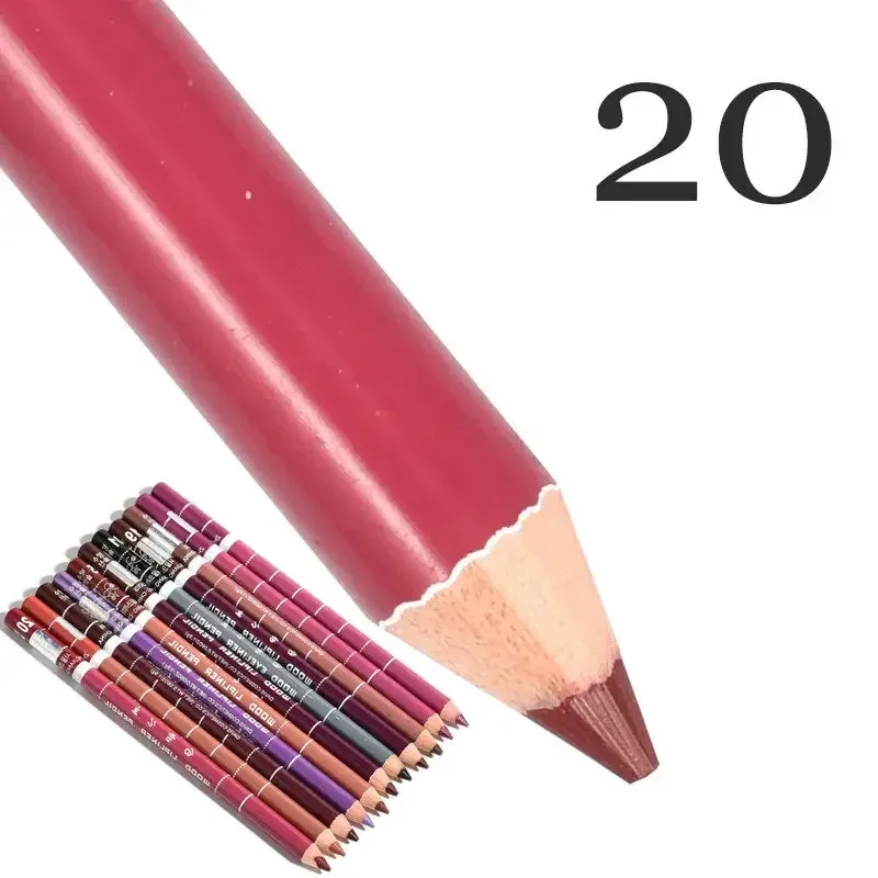 Delineador labial antiincrustante profissional, 28 cores, caneta de batom profissional, à prova d'água, lápis de contorno labial, maquiagem duradoura, delineador cremoso