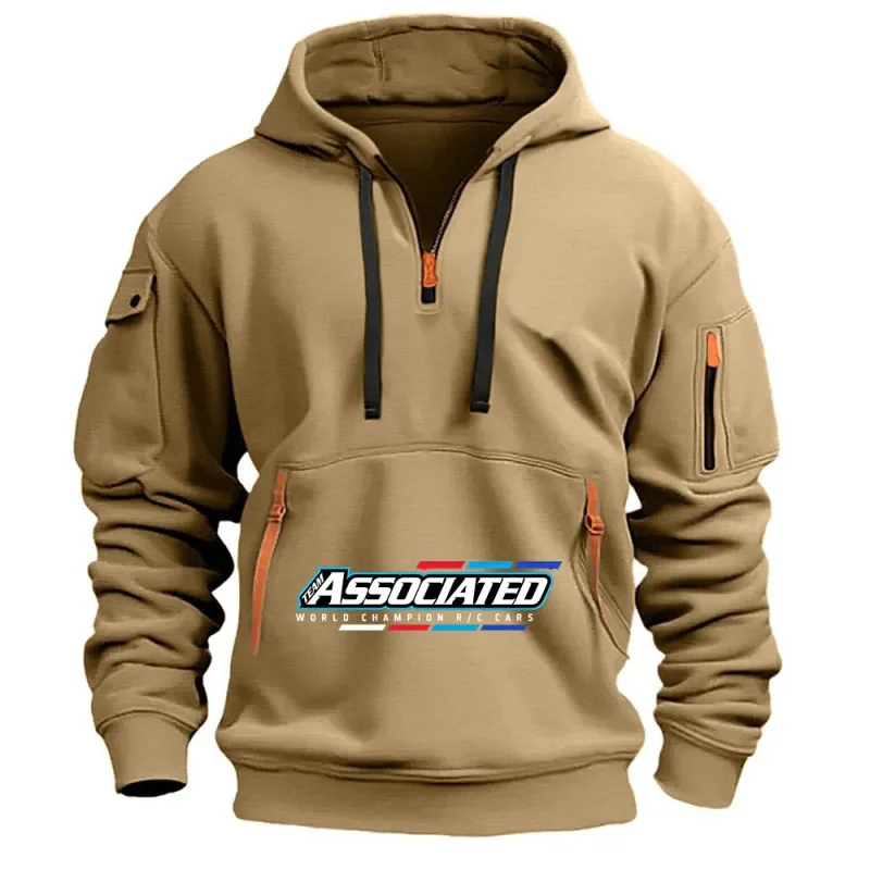 Rc Team Associated Men's Hoodie Multi Pocket Zipper Casual Sports Hoodie Men Loose Pullover Fashion Sweatshirt Long-Sleeve tops