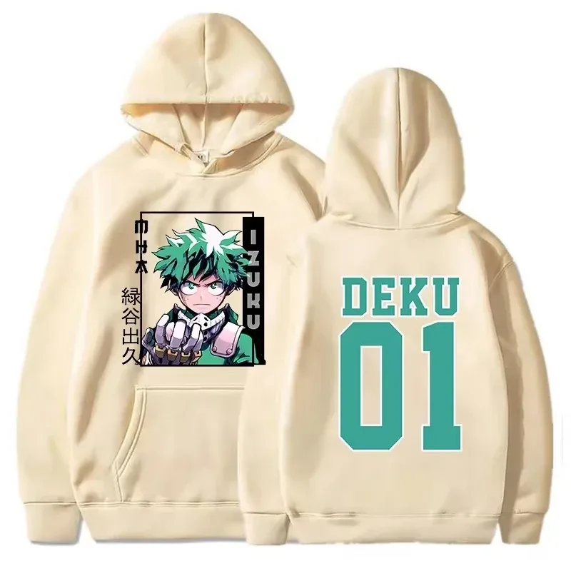 Meu herói academia moletom com capuz deku anime streetwear impressão gráfica unissex masculino feminino oversized casual moletom manga longa — image 2