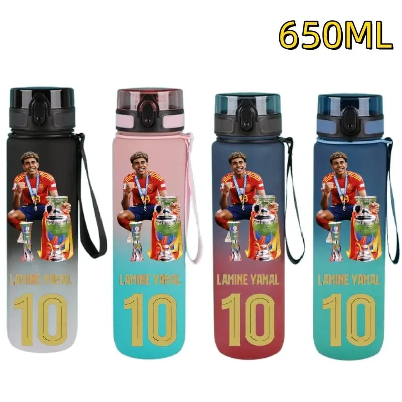 650ml Football Star Water Cup Lamine Yamal Portable Outdoor Large Capacity Sports Fitness Flip Cover Drinking Bottle Fans Gifts — image 14