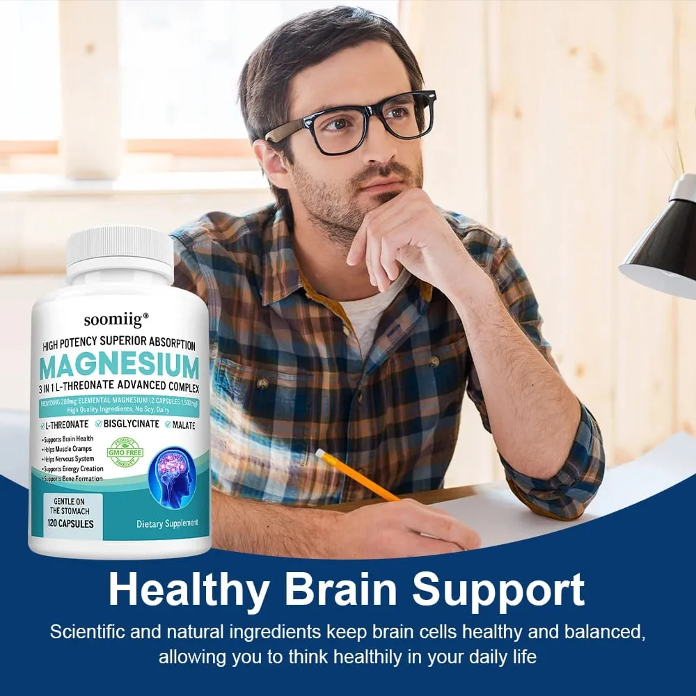 3-in-1 - Magnesium L-Threonate Glycinate Malate Brain Health Sleep Support Enhanced Immunity Energy Metabolism — image 3