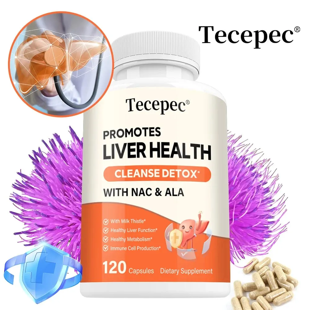 Milk Thistle Extract Capsule with NAC for Antioxidant Detox & Cleanse Liver Health Function Support Herbal Supplement — image 1