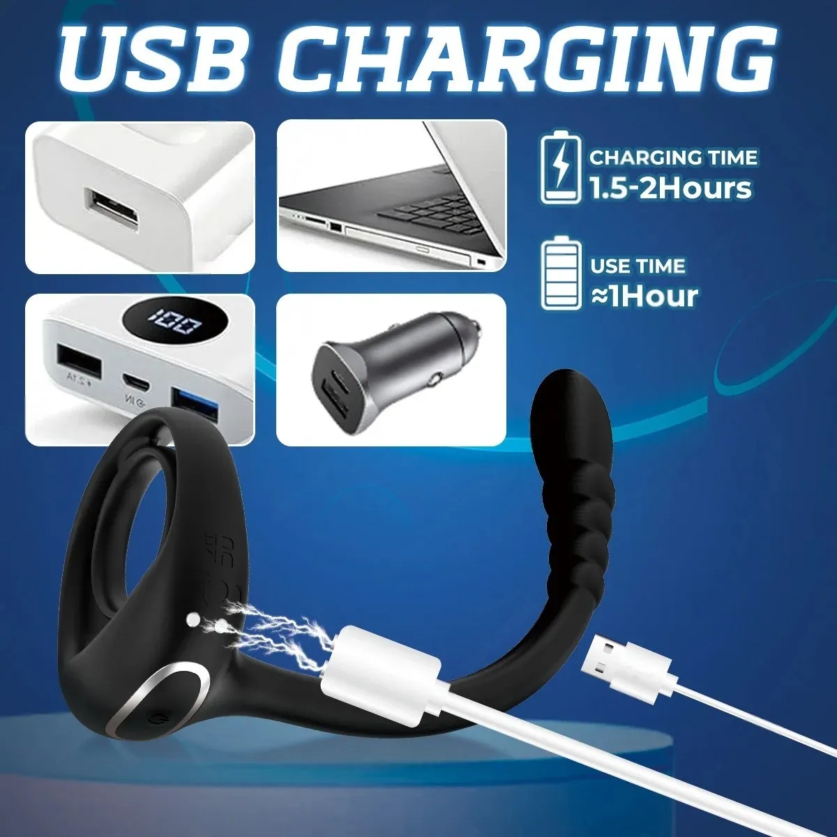 Remote Cock Ring for Men Anal Butt Plug Stimulator APP Control Prostate Penis Massager Masturbator Adult Sex Toys for Gay 18+ — image 4