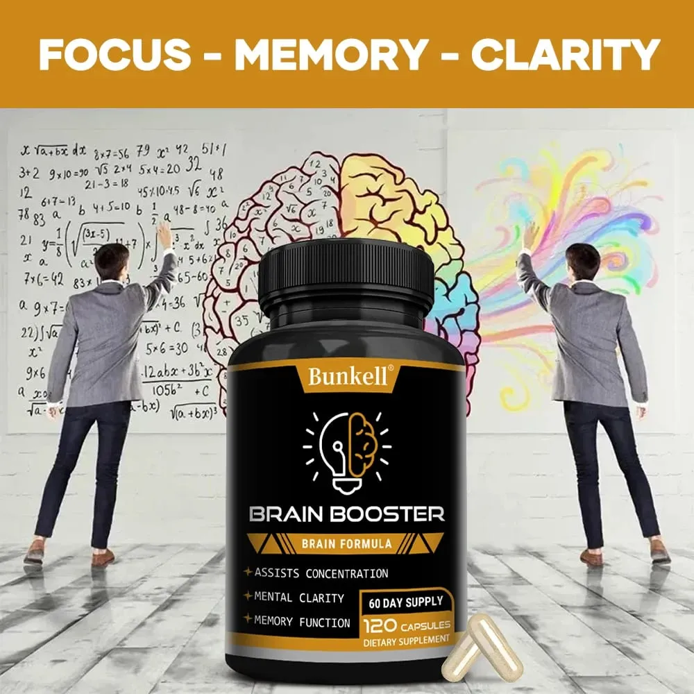 Brain Health Supplement - with Ginkgo Biloba Vitamin B12 Help Improve Cognitive Function and Memory Protect Nerve Cells — image 5