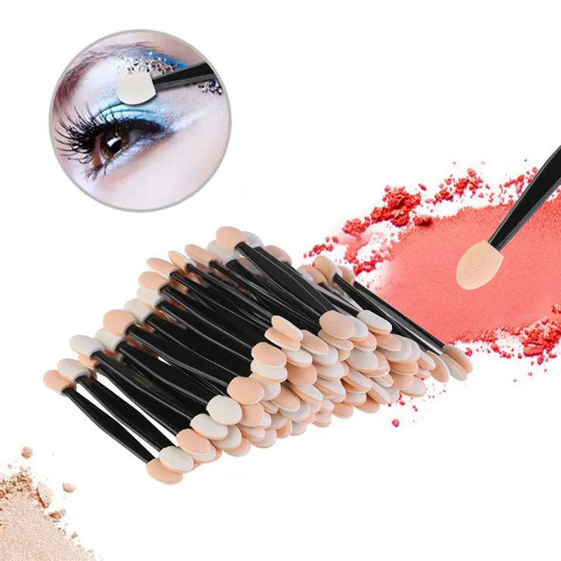 50/100PCS Eyeshadow Brush Dual Sided Sponge Nylon Sets Make up Eye Shadow Brushes For Cosmetic Applicator Makeup Tools Hot — image 4