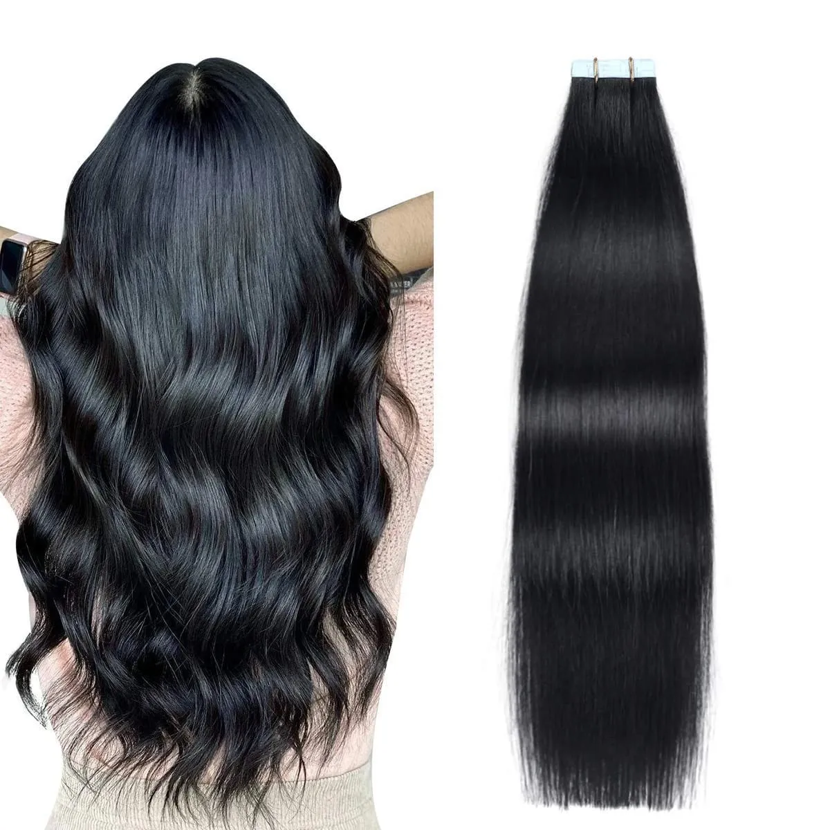 Invisible Tape in Hair Extensions Real Remy Hair Hair Extensions for Women Ash Blond mixed Platinum Blond Straight Hairpieces — image 10