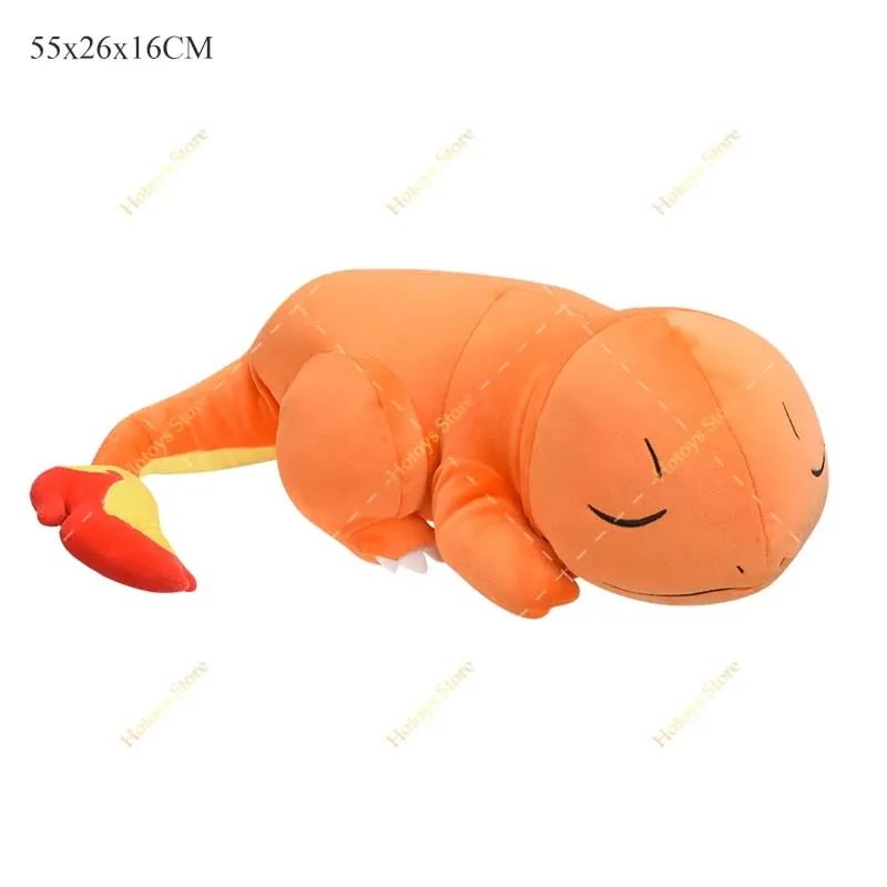 Original Pokemon Charmander Plush Pillow Toys Anime Cute Psyduck Lying Posture Soft Stuffed Animals Sofa Cushion Peluche Dolls