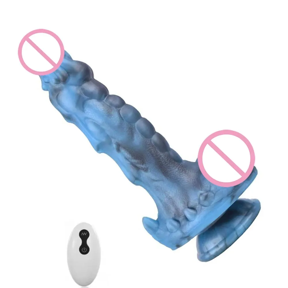 Big Fantasy Monster Dildo Vibrator Remote Control Thrusting Heating Huge Dragon Anal Plug Clitoris Stimulator Sex Toys for Women — image 1