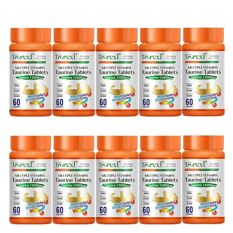 Organic Taurine Pills - 60 Tablets 100% Pure Non-GMo Supports Reproductive Health Natural Energizer — image 10