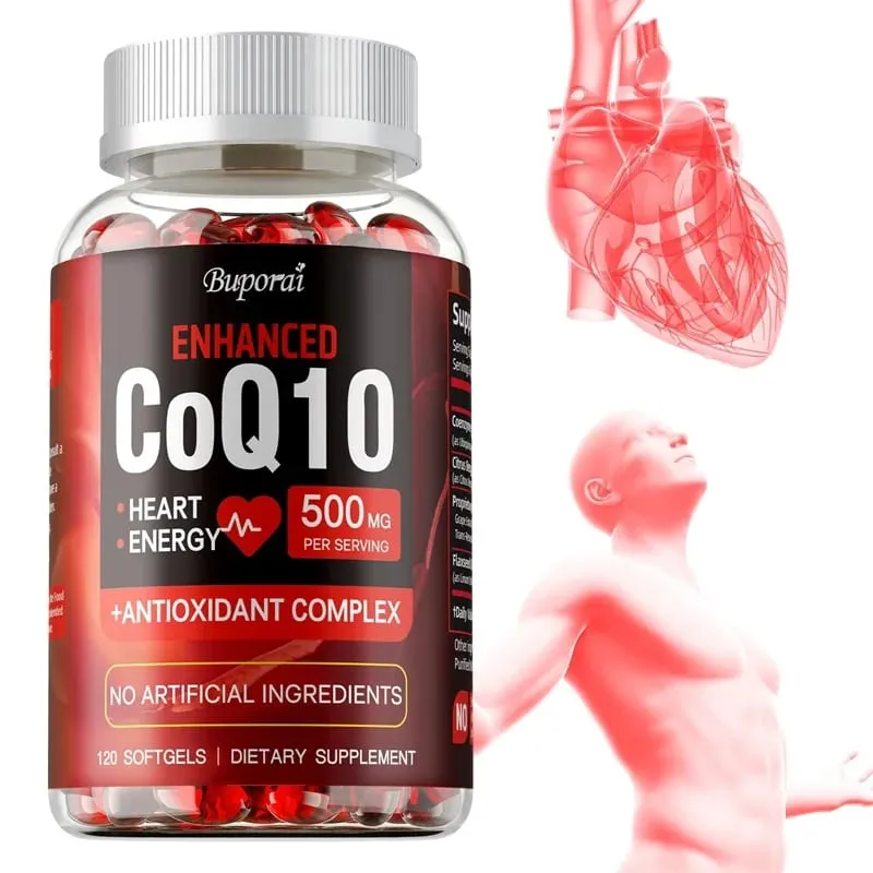 Suplemento CoQ10 - Promove a saúde cardiovascular e cardíaca Antioxidante fornece energia para a saúde geral — image 1