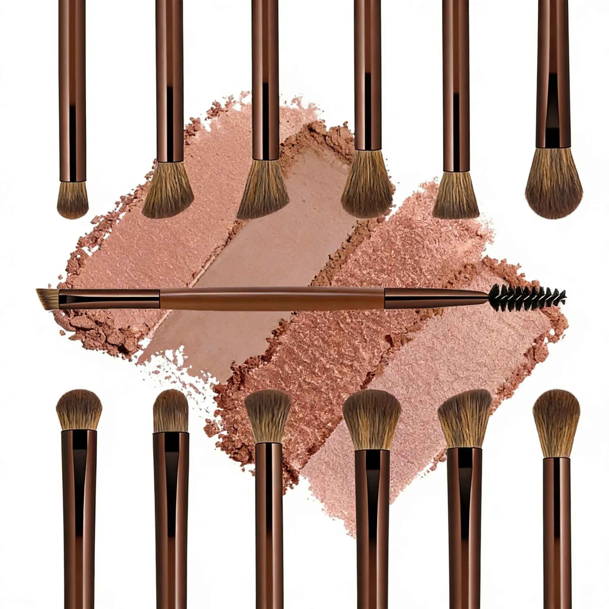 13 Pcs Makeup Brushes with Bag Multi-functional Eye Makeup Brush Set Professional Blending Eyeshadow Concealer Eyebrows Eyeline — image 3