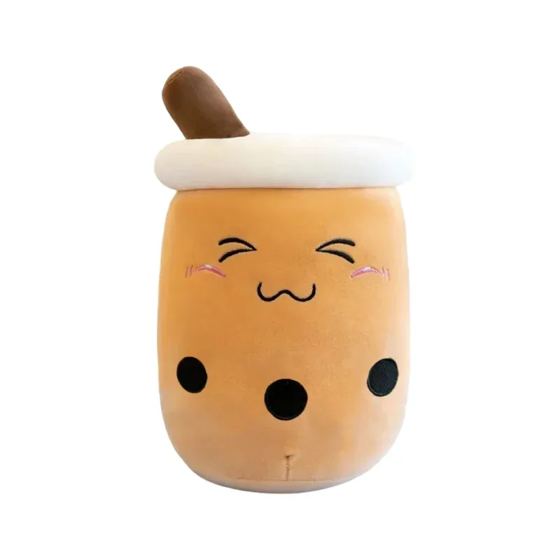 Sød udstoppet Boba Plys Bubble Tea Real-life Bubo Mad Mælkekop Plyspude Blød Kawaii Plyslegetøj Gaver til børn Voksen 24CM~