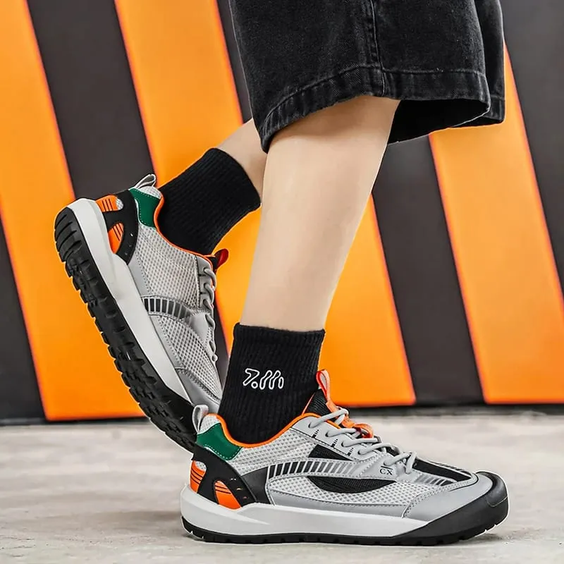 Sneakers Kasual Lelaki Selesa Bernafas Ringan Kasut Sukan Berjalan Bergaya Bergaya Tahan Pakai — image 5
