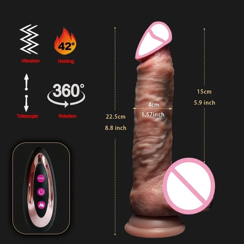 Vibrador realista vibrador grande pênis penetração anal adulto brinquedos sexuais para vibração anal aquecimento pau vibradores para masturbação feminina