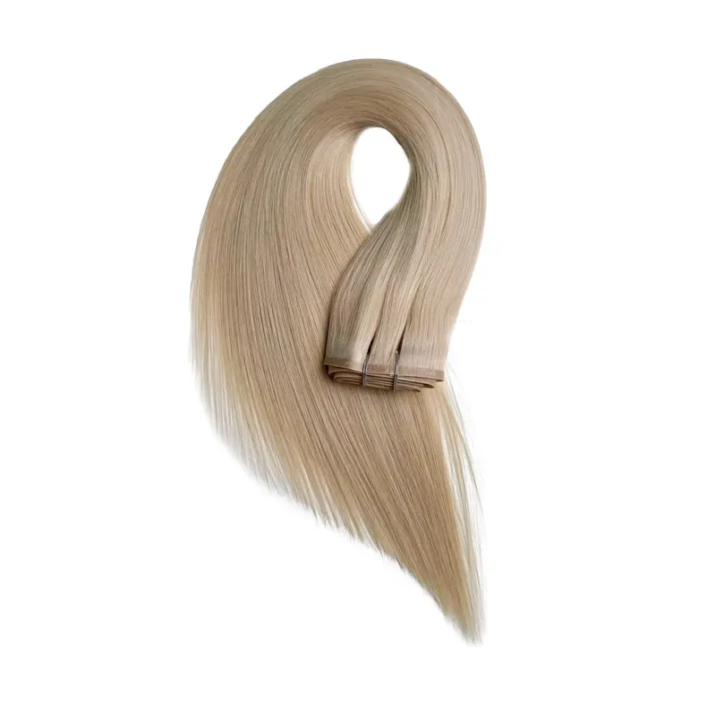 160g Thick PU Clip in Human Hair Extensions Seamless Weft Tape Clip on for Thick Raw Hair Invisible Hair Extensions