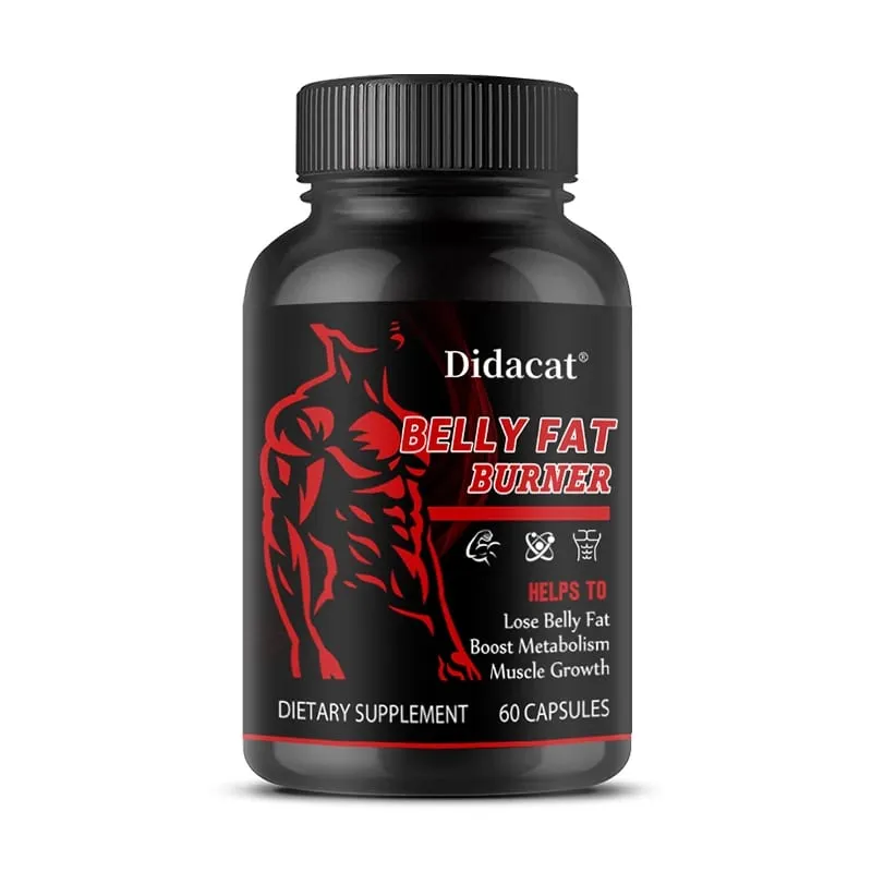 Stimulant-Free Men's Belly Fat Burner Capsules Boost Metabolism Burn Stubborn Fat Tighten Abs Preserve Muscle Caffeine-Free