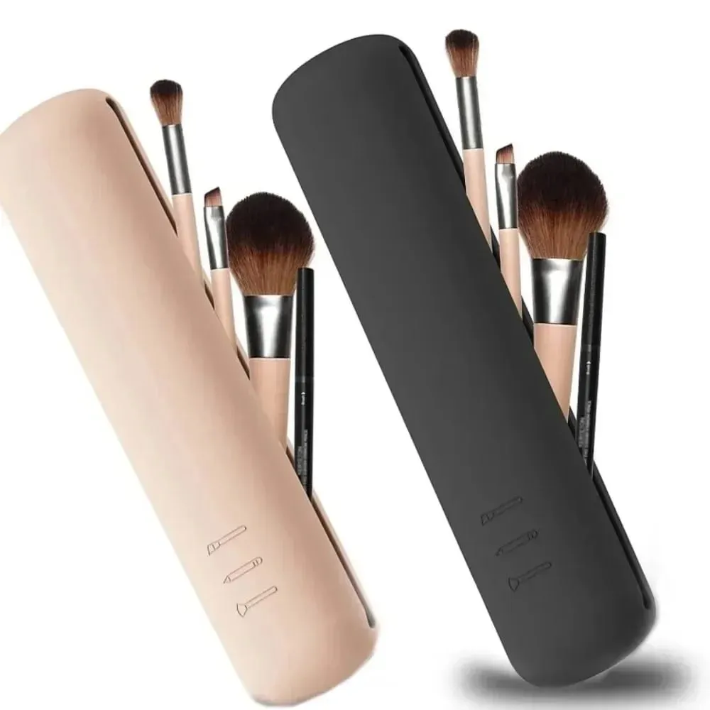 New Travel Makeup Brush Holder Silicone Cosmetic Brushes Bag Makeup Sponge Case Portable Waterproof Makeup Tools for Women Girls — image 2