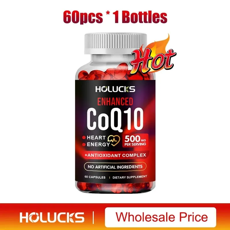 CoQ10 Supplement Antioxidant for Cardiovascular & Heart Health Immune Energy & Vitality Support Super Absorption Non-GMO