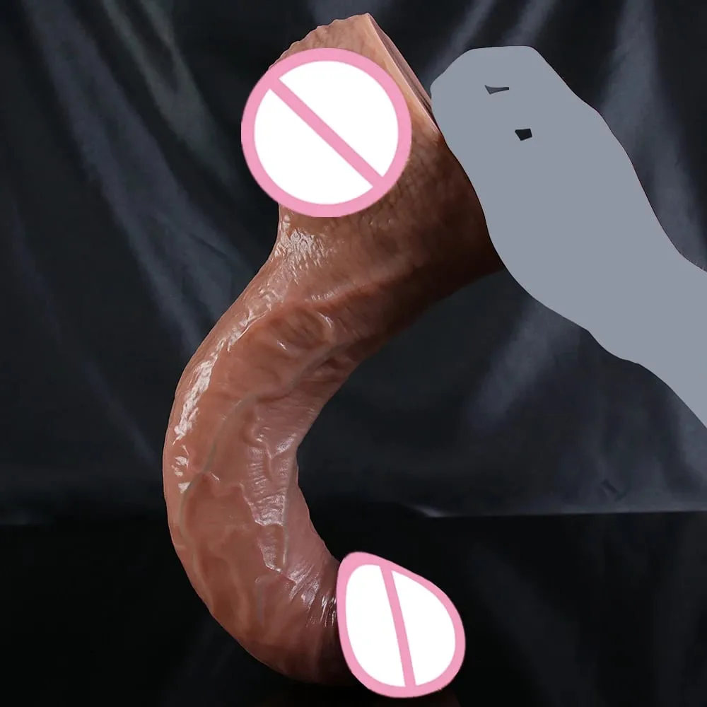 S/M/L Balat Pakiramdam Makatotohanang Dildo Malaking Malambot na Titi Double Silicone Matanda Mga Sex Toy na May Suction Cup Anal Dick para sa Babae Masturbator — image 4