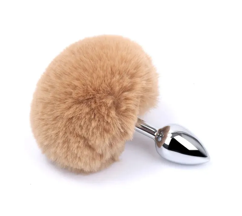 Plush Rabbit Tail Fox Tail Anal Plug Metal Butt Plug Prostate Massager BDSM Cosplay Erotic Sex Toy for Women Adults Sex Toy Gift — image 16