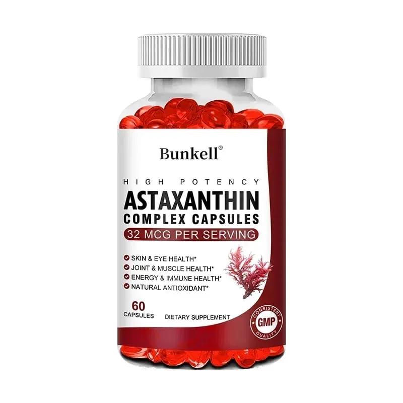 Bunkell Vegan Astaxanthin with Fish Oil & Antratic Krill Oil Antioxidant Supports Eye Skin Cellular Health Non-GMO Capsules — image 9
