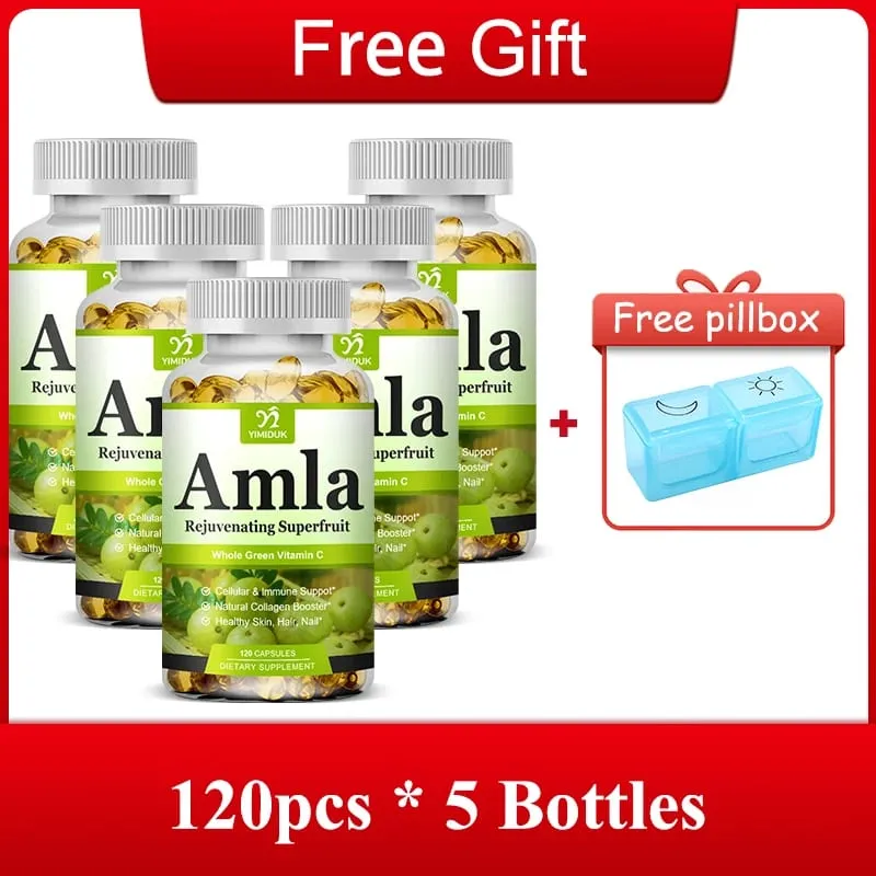 Organic Amla Capsules Support Collagen Fights Free Radicals & Daily Wellness Antioxidant Power for Immunity & Skin Health — image 9
