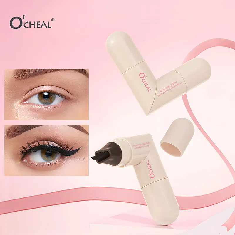 All-in-one Rotating Eyeliner Stamp Pen Quick Eye Makeup Double-Ended Eyeliner Waterproof Long-Lasting Stamp Eyeliner — image 1