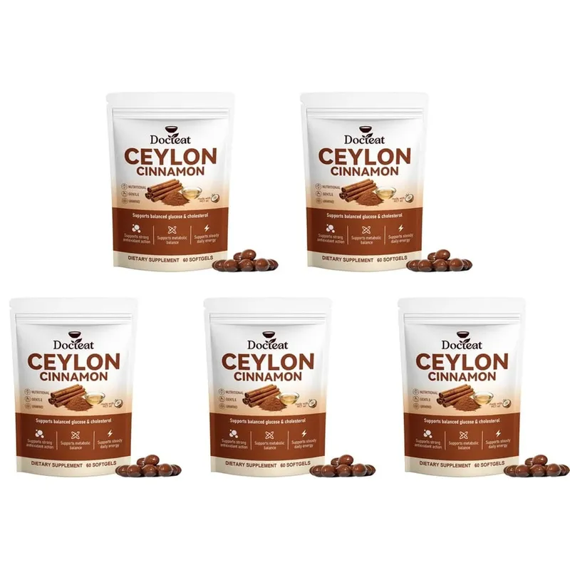 Ang Ceylon Cinnamon Softgels na may Vitamin B6 MCT Oil ay Sinusuportahan ang Balanseng Glucose at Cholesterol Metabolic Balance Energy 60 Softgels — image 11