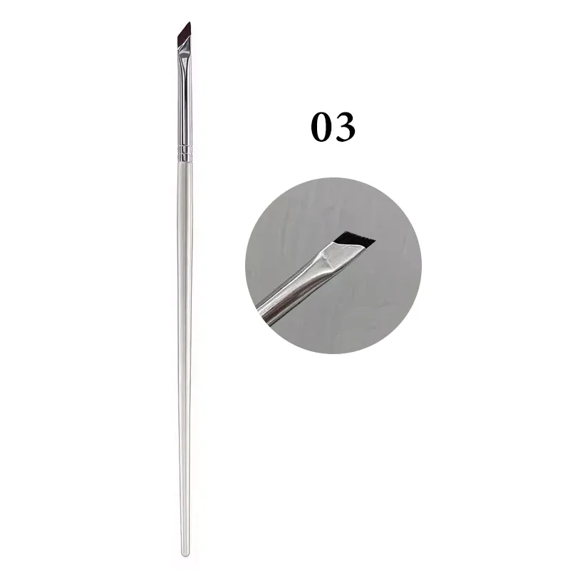 1/2/3PCS Professional Ultra Thin Angled Eye Liner Brush Fine Angle Flat Eyebrow Contour Makeup Detail Brushes Face Makeup Tools — image 10