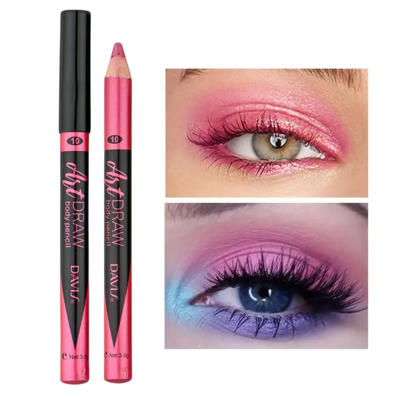 15 Color Eyeliner Lip Liner Pen Black Blue Multicolor Metallic Pearly Glitter Matte Finish Punk Smokey Style Eye Makeup Pen — image 17