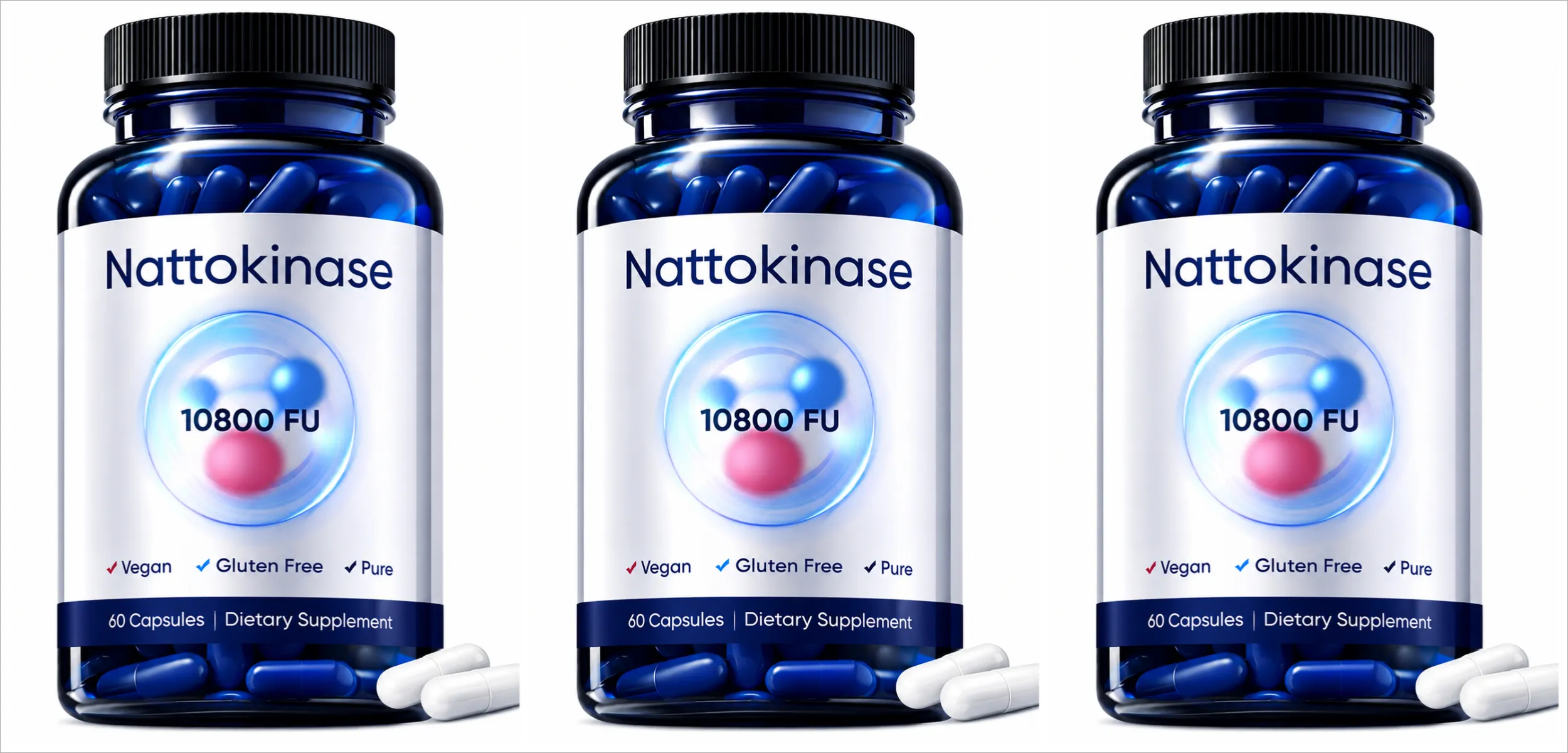 60 Count Organic Nattokinase 10800 FU Capsules Heart Health Support Vegan Gluten-Free Natural Blood Clot Dissolving Supplement — image 9