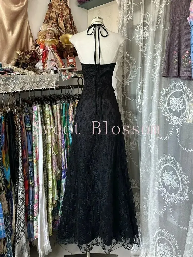 Francês retro fino slash neck vestido elegante feminino novo gótico vintage preto vestidos de festa alta rua chique roupas magras 2025 — image 4