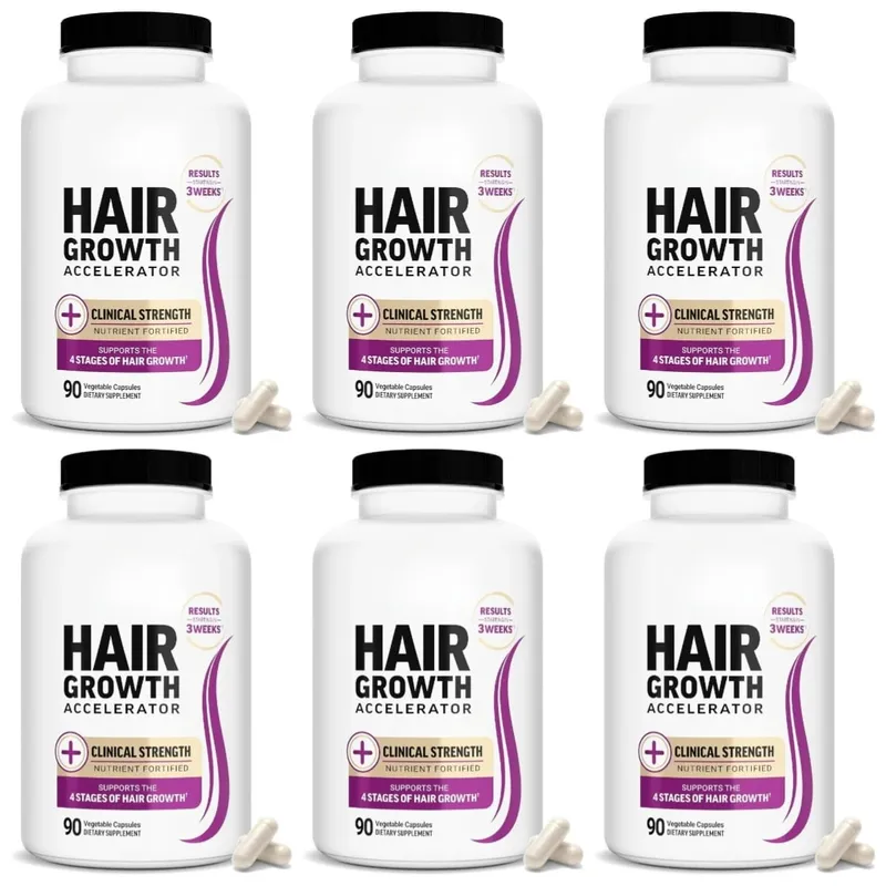 Hair Growth Accelerator Capsules with Biotin Saw Palmetto & Collagen for Thicker Fuller Hair Support Adults 90 Capsules — image 12
