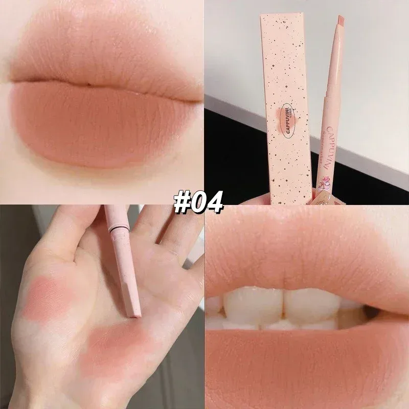 Velvet Matte Nude Pink Lipstick Pencil Outline Lip Lipliner Crayon Waterproof Long-lasting Color Lip Liner Smooth Natural Makeup — image 11