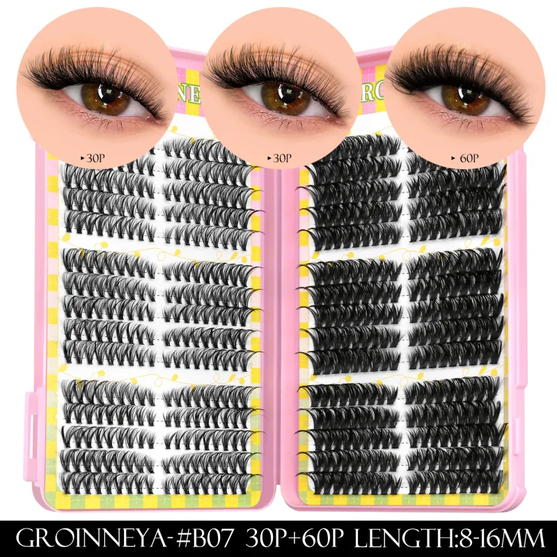 Lash Clusters 540pcs 60D+100D Eyelashes Extensions 2style Mixed Lash Book Fluffy Cat Eye Eyelashes False Lashes Makeup — image 13