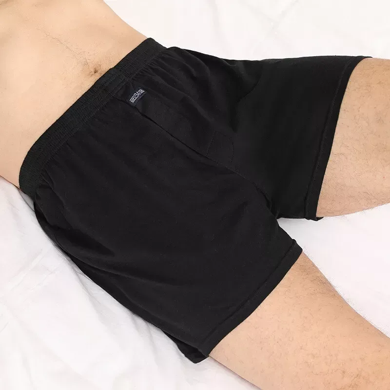 Herr Boxer Trosa Lot Kalsonger Lös Stor Kort Bomull Plus Size Underkläder För Herr Boxerbyxor Solid Mellan Herr Boxer — image 12
