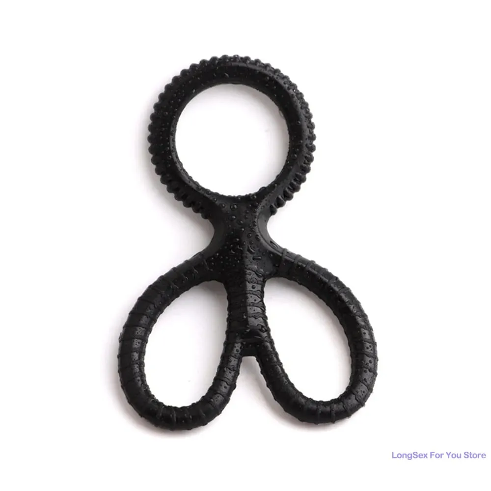 Penis Ring for men Delay Ejaculation Reusable Silicone Semen Cock Ring Penis Enlargement Sexy Slave Stretchy Sex Toys For Men — image 3