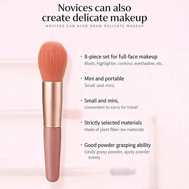 【B】8Pcs Makeup Brush Set Makeup Concealer Brush Blush Loose Powder Brush Eye Shadow Highlighter Foundation Brush Beauty Tools — image 2