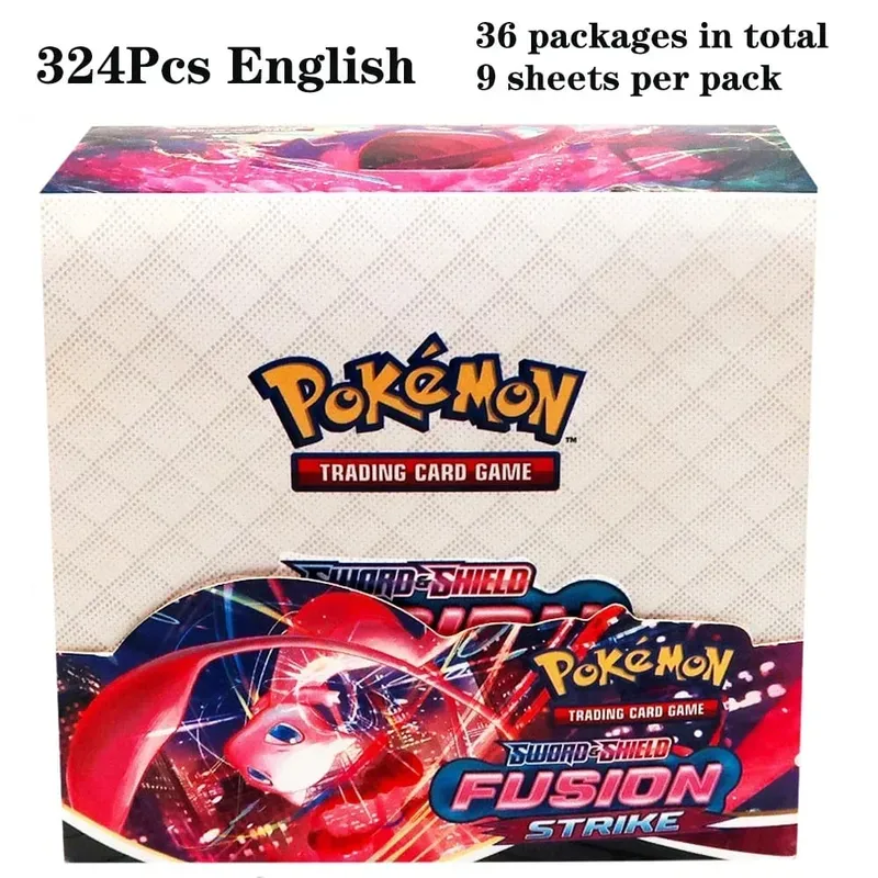 324Pcs Pokemon TCG: Sword & Shield Tempest Bonds Booster Box Trading Card Game Pokemon Card Kids Toys Board Game