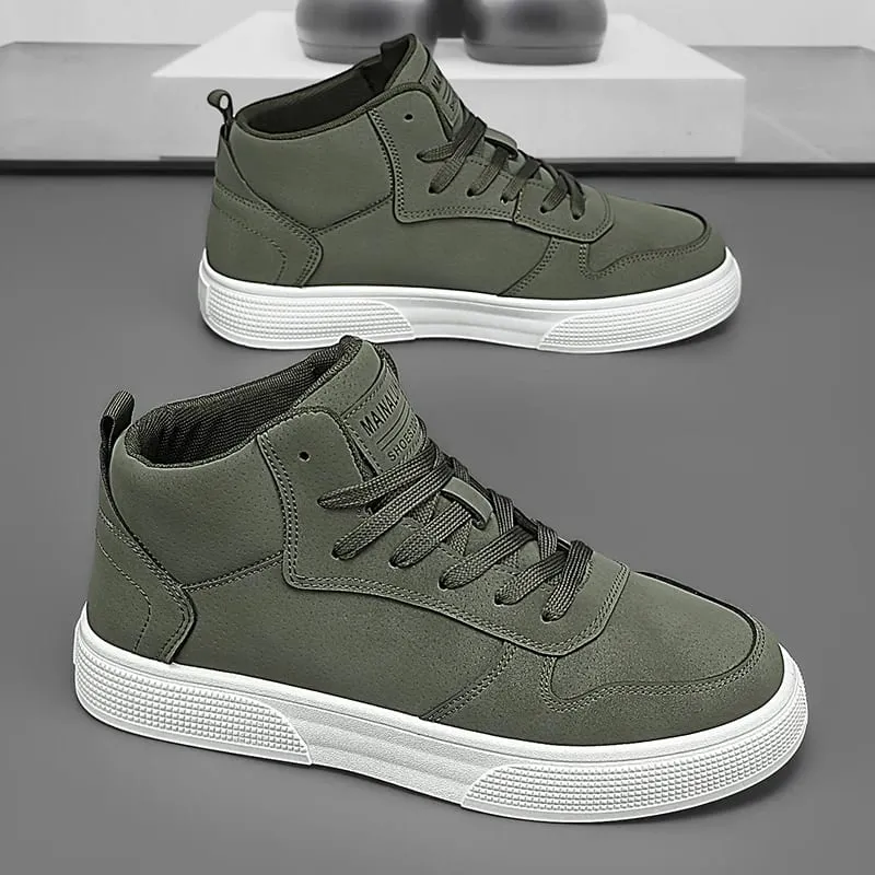 Sneakers Spring High-Top Skate Shoes for Outdoor Sports Lace-Up Large Size Comfortable and Easy to Wear — image 2