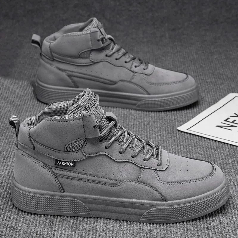 Breathable men's casual shoes skate shoes mid-top men's shoes breathable and versatile sports shoes suitable for wearing all — image 3