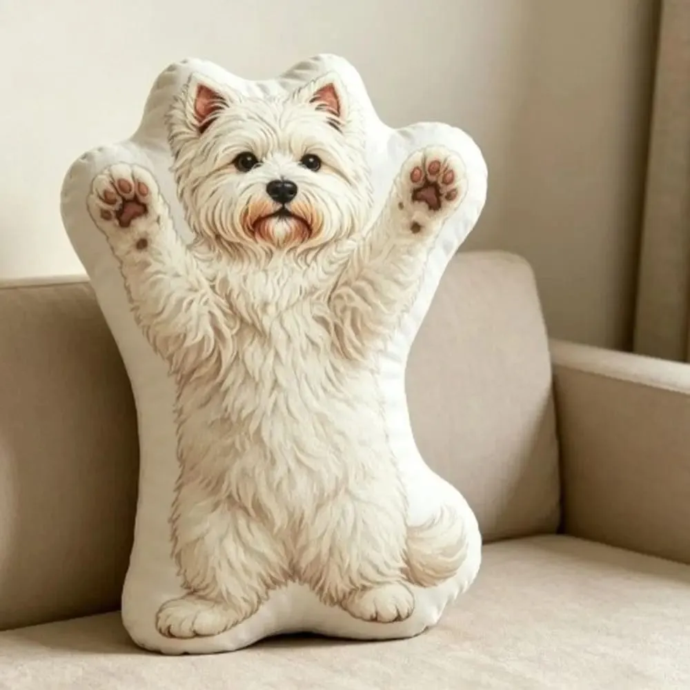Dog Shaped Pillow Animal Throw Pillow Soft Plush Fabric Decorative Animal Pillow Shiba Dog Cushion Contoured Shape — image 8