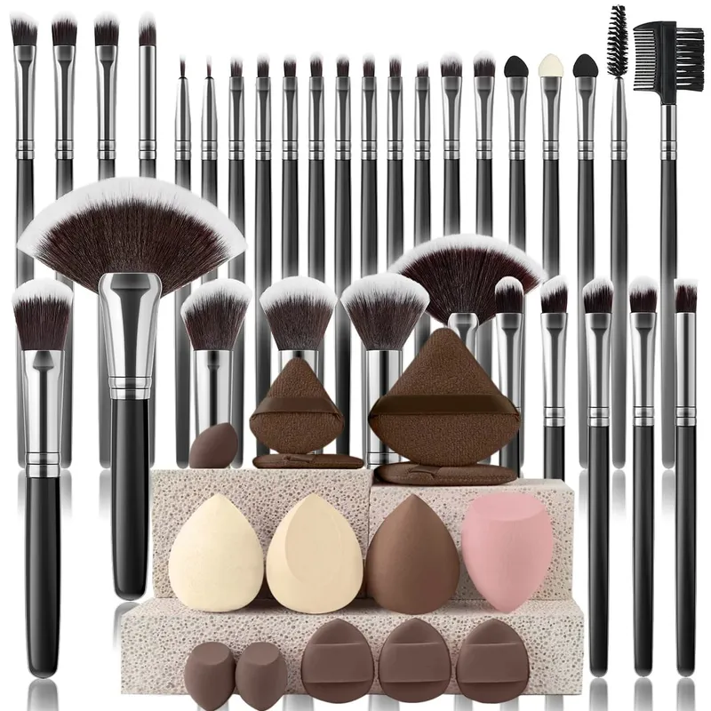 32Pc Makeup Brush Set Cosmetic Tools for Powder Eye Shadow Foundation Blush Blending Beauty Makeup Brush Kit for Makeup Starters — image 14