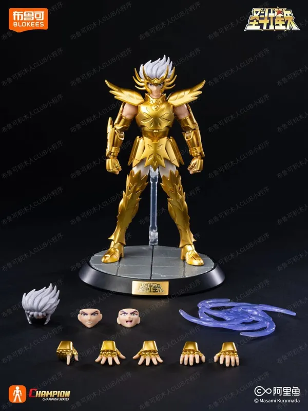 In Stock BLOKEES Saint Seiya CLASSIC CLASS Gold Saint Virgo Shaka Pisces Aphrodite Andromeda Cygnus EX Gold Assembled Model Toys — image 17