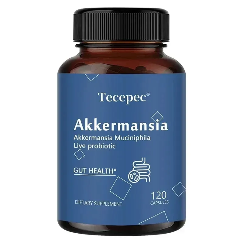 Akkermansia Muciniphila Probiotic Capsules 100MAFU - Prebiotic Inulin Supports Gut Lining Digestion & Intestinal Flora Balance
