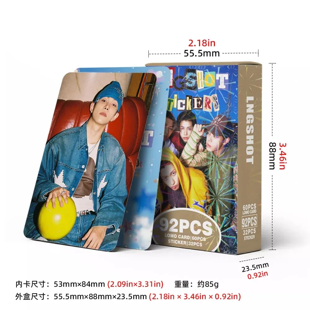 127pcs LNGSHOT New Album Photocards Stickers Kpop Merch Lomo Cards Set Fans Collection Cards Giftsi — image 6