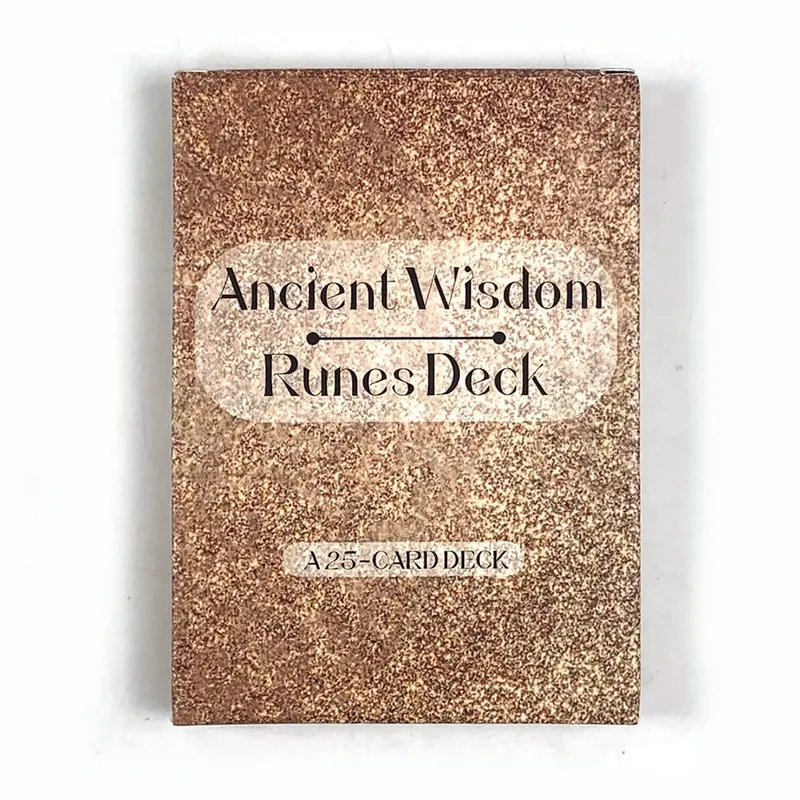 New Ancient Wisdom Runes Deck A 25 Precious Oracle Cards For Inspire Your Life and Destiny Game Cards Meditation & Party Games