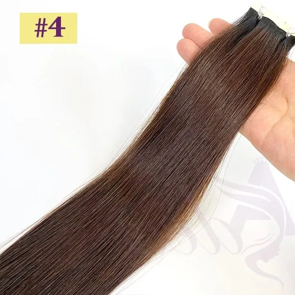 Mini Tape In Hair Extensions Really Human Hair Extensions Black Brown Blonde Invisible Tape In Straight 16"-26" For Salon — image 10