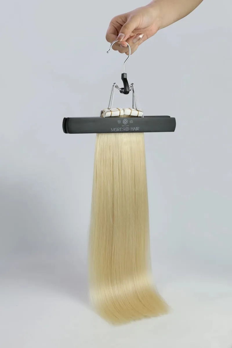 Moresoo Tape in Hair Extensions Real Human Hair 12-24in 30G&50G Double Sided Tape PU Skin Weft Tape in Hair Extensions Straight