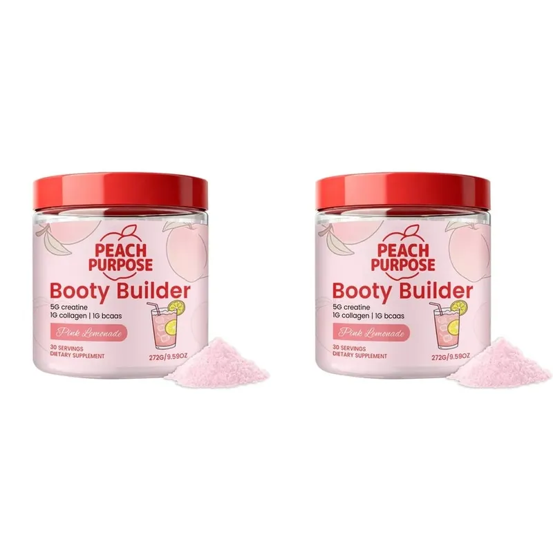 Peach Purpose Collagen Powder Skin Elasticity & Workout Recovery Support for Active Fitness and Strength Routines 30 Servings